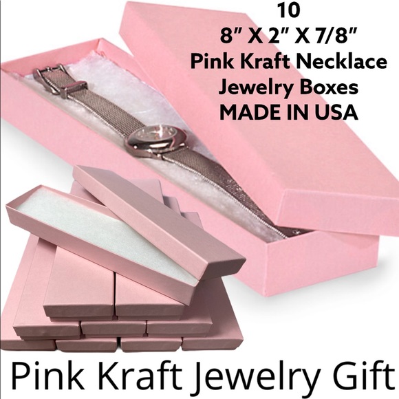 10 Pink Necklace - Watch Jewelry Boxes CLEARANCE - Picture 2 of 7